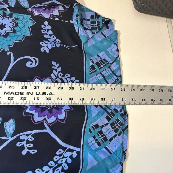 California Krush Womens Skirt Set Button Up Blouse Rayon Large Vtg 90s Black - Picture 5 of 8